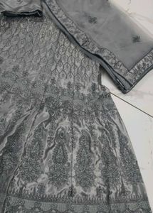 Elegant Grey Dress Material
