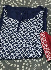 New Elegant Blue  Embroidered Kurta