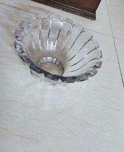 Crystal Glass Heavy Hostess Bowl