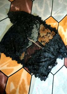 Elegant Black Lace Dupatta