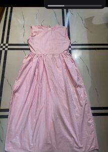Pink Striped Maxi Dress
