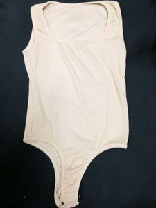 Women Ribbed Scoop Neck bodysuit