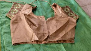 beautiful parrot green and pista sari with blouse