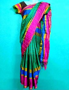 Multi colour silk saree