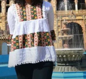 Boho Patchwork short Kurta with Tassel