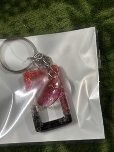 Unique Floral Resin Earrings with 1 keychain