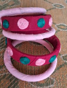 Set of Ethnic Fabric Bangles