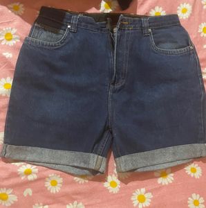 Denim High-Waisted Shorts