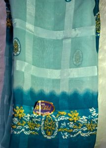 Beautiful Blue Saree without blouse