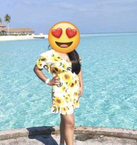 Price Drop-Shein Sunflower Print Mini Dress