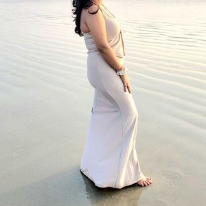 Knit Halter Twist Top &amp; Maxi Skirt Set