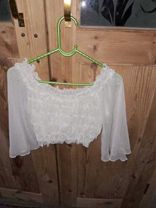 Chic White Off-Shoulder Top
