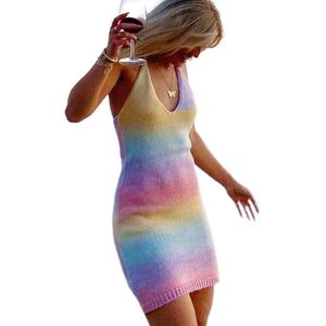 Pastel Rainbow Bodycon Dress