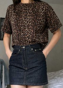 Leopard Print Mock Neck Top 🐆🎱