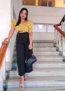 Yellow Floral Print Jumpsuit ❣️❣️