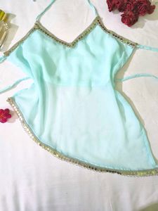 y2k chic halter assymetrical top 🦢🫶🏻