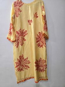 Printed Silk Kurta