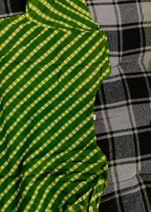 Green Bandhani Cotton Kurti