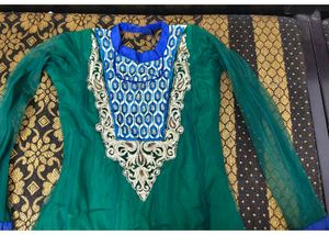 Elegant Green Embroidered Anarkali