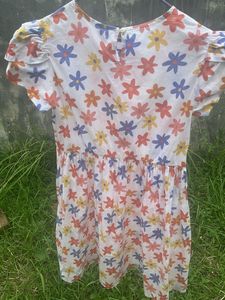 Cute Floral Print Mini Dress