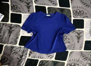 Royal Blue Puff Sleeve Top