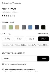 Urbanic Button Leg Trousers