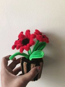 Handmade Pipe Cleaner Potted Flowers