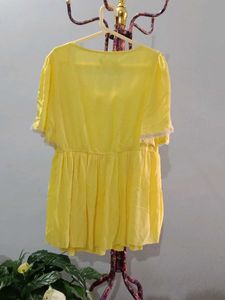 Vibrant Yellow Short Sleeve Top