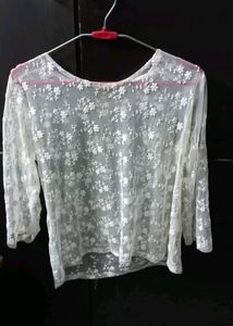 A White Net Top