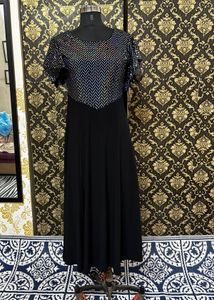 Elegant Black Embellished Maxi Dress