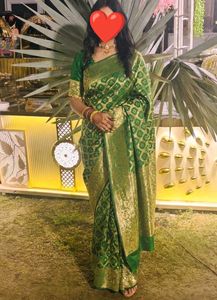 party green saree 💗🌸🍡🩰