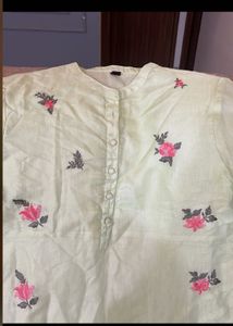 Floral Embroidered Long Kurti