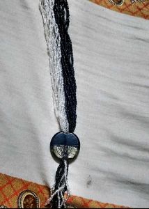 Chic Black &amp; White Beaded Necklace