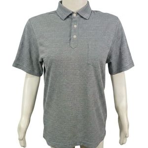Classic Grey Textured Polo Shirt