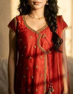 Dreamy Red Kurti With Dupatta