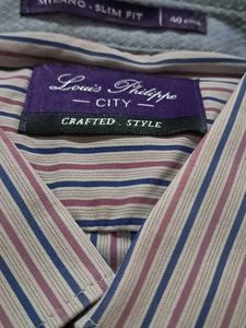 Louis PHILLIP Striped Slim Fit Shirt