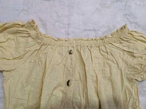 cute butter yellow top 100%cotton