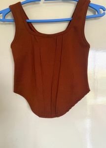 Rust Corset Tank Top
