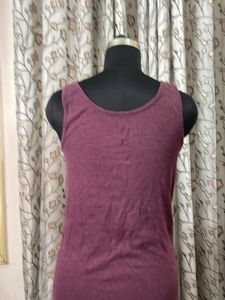 Deep Plum Sleeveless Tank Top