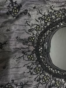 grey beaded top