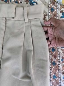 Chic Pleated Khaki Trousers