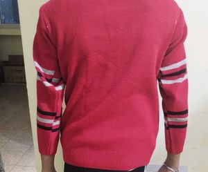 Patterned Red Sweater for kids