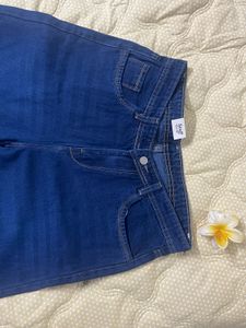 Wide Leg Dark Wash Denim Jeans.