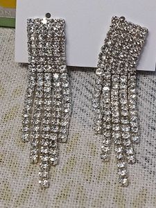 Sparkling Rhinestone Dangle Earrings