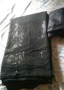 Black Sequence Work Saree🎊🎉🎉