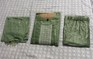 Elegant Green Kurta Set with Dupatta