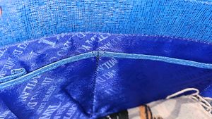 Authentic Da Milano Blue Genuine Leather Tote