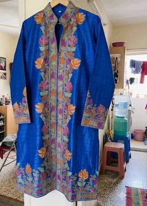 royal  Blue kashmiri embroidery coat