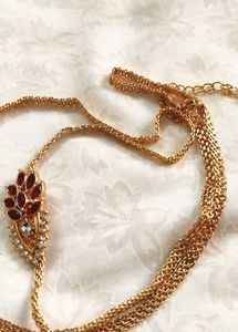 Micro Gold broad Chain with side locket
