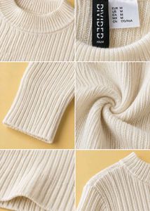 IVORY CREAM RIBBED HIGH-NECK FITTED SWEATER